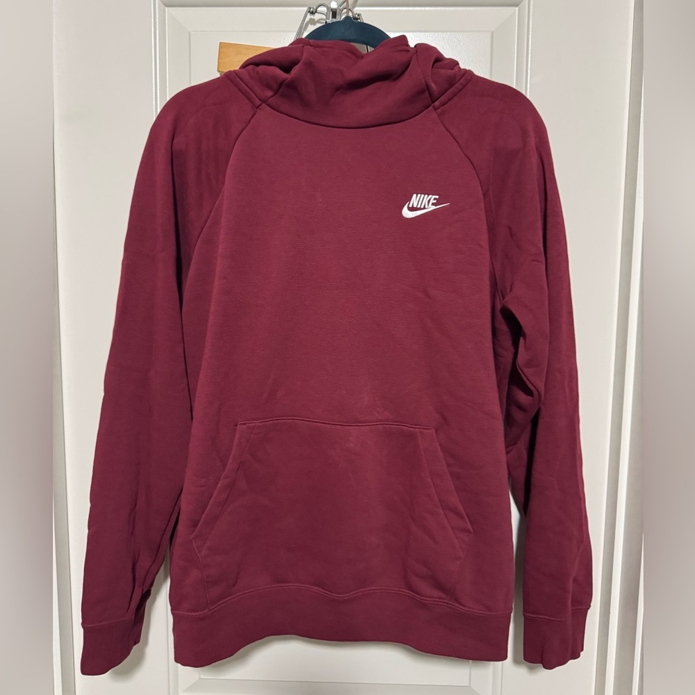 Nike Women’s Maroon Cowl Neck Hooded Sweater